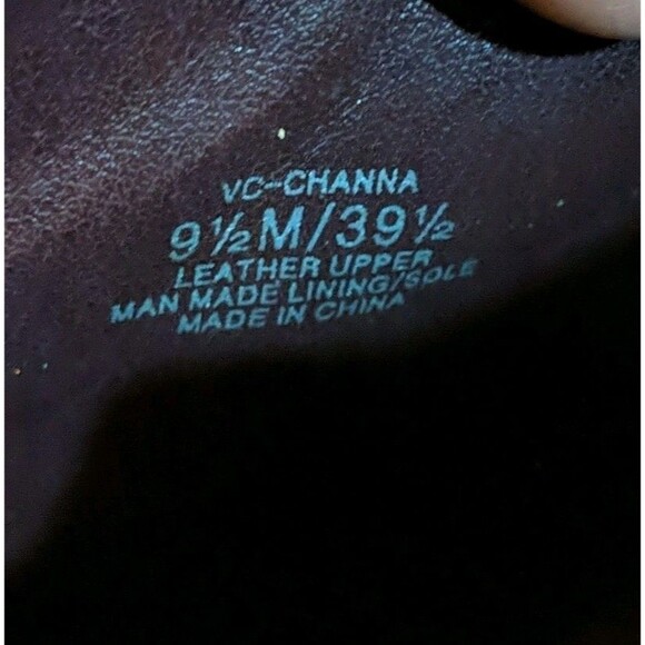 Vince Camuto Channa Ankle Heels Leather Suede Studded Zip Booties 9.5 M Burgundy - Picture 13 of 14